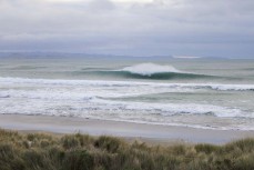 Empty waves during a swell on the north coast of Dunedin, New Zealand.