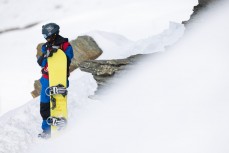 Marlee Silva competes at the opening round of the New Zealand Junior Freeride Tour held at Treble Cone ski field, Wanaka, New Zealand.