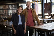 Artist Virginia Watson and shipwreck expert and author Bruce Collins at Emerson's Brewery to discuss Virginia's developing shipwreck series of prints and shipwreck wisdom. Dunedin, New Zealand.Photo: Derek Morrison
