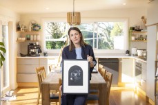 Artist Virginia Watson at her home with her developing shipwreck series of prints, St Kilda, Dunedin, New Zealand.Photo: Derek Morrison