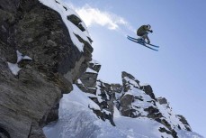 Will sends it during a powder day at Treble Cone ski field, Wanaka, New Zealand.