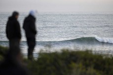 Surf check during a fun four-swell combo at Blackhead, Dunedin, New Zealand.Photo: Derek Morrison