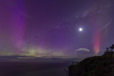 Aurora Australis as seen from St Clair Heights, Dunedin, New Zealand.
Photo: Derek Morrison