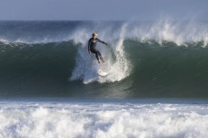 Keo Morrison makes the most of a clean small swell at St Kilda, Dunedin, New Zealand.Photo: Derek Morrison