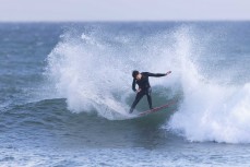 Will Hardie makes the most of a clean small swell at St Kilda, Dunedin, New Zealand.Photo: Derek Morrison