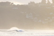An empty wave breaks during a clean small swell at St Kilda, Dunedin, New Zealand.Photo: Derek Morrison