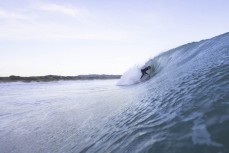 Keo Morrison makes the most of a small swell at St Kilda, Dunedin, New Zealand.Photo: Derek Morrison