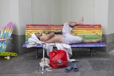 A rough sleeper in the city of Auckland, New Zealand. Photo: Derek Morrison