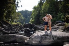 Esther and Louis at McLaren Falls, Bay of Plenty, New Zealand.
Photo: Derek Morrison