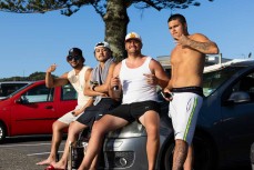 The Arataki Matapihi crew turning their lives around thanks to the Live For More surf course, Mount Maunganui, New Zealand. Photo: Derek Morrison