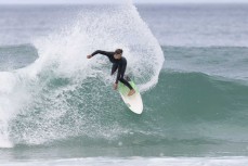 Flint Sherborne-France during a fun summer swell at St Kilda, Dunedin, New Zealand.
Photo: Derek Morrison