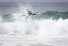 Lewis Murphy at a remote beach break in the Catlins, New Zealand. Photo: Derek Morrison