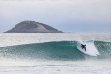 Sam the Fireman during a summer swell at Blackhead, Dunedin, New Zealand.
Photo: Derek Morrison