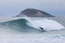 Alexis Owen revelling in clean conditions during a summer swell at Blackhead, Dunedin, New Zealand.
Photo: Derek Morrison