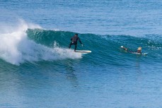 Tahitian Isidore Picard during a summer swell at Blackhead, Dunedin, New Zealand.
Photo: Derek Morrison