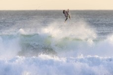Bailey Pearce gets inventive during an evening session at Blackhead, Dunedin, New Zealand.Photo: Derek Morrison