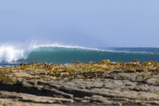 Lineup at a remote point break in the Catlins, New Zealand. Photo: Derek Morrison