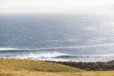 Lineup at a remote point break in the Catlins, New Zealand. Photo: Derek Morrison