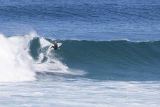 Keo Morrison during a big swell at Blackhead, Dunedin, New Zealand.