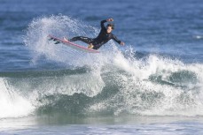 Ruben Peyroux makes the most of a swell at Second Beach near St Clair, Dunedin, New Zealand.