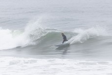 Keo Morrison putting the new board through its paces at Aramoana, Dunedin, New Zealand.Photo: Derek Morrison
