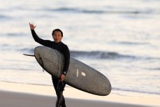 Talented Japanese surfer during a fun swell at St Kilda, Dunedin, New Zealand.Photo: Derek Morrison