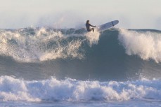 Talented Japanese surfer during a fun swell at St Kilda, Dunedin, New Zealand.Photo: Derek Morrison
