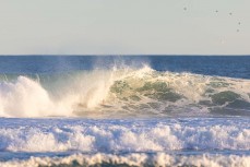 Keo Morrison during a fun swell at St Kilda, Dunedin, New Zealand.Photo: Derek Morrison