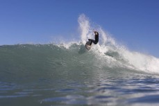 Reuben Morrison at a surf break near Kaikoura, New Zealand. Photo: Derek Morrison