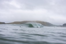 Empty wave during a swell on the north coast of Dunedin, New Zealand.
