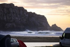 New day, new swell at a remote beach break in the Catlins, New Zealand. Photo: Derek Morrison