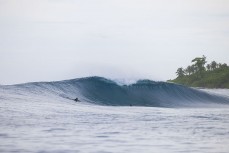 The lineup during a September swell in the Mentawais Island chain, Western Sumatra, Indonesia.