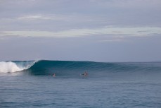 Lineup in the Mentawai Islands, Sumatra, Indonesia.