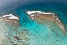 Remote reefbreak in the Mentawai Islands, Sumatra, Indonesia.