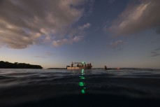Dusk session comes to a close in the Mentawai Islands, Sumatra, Indonesia.