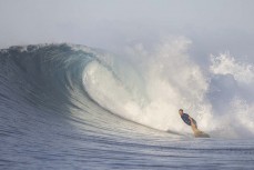 Chris "Scuzz" Scurrah all style at a remote break in the Mentawai Islands, Sumatra, Indonesia.