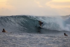 Reuben Lyons gets shacked in the Mentawai Islands, Sumatra, Indonesia.