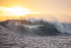 Empty lineup at a remote break in the Mentawai Islands, Sumatra, Indonesia.