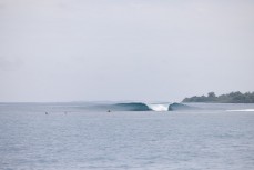 The lineup at a remote break in the Mentawai Islands, Sumatra, Indonesia.