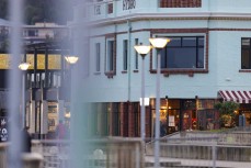 Busy winter evening at St Clair's esplanade, Dunedin, New Zealand.