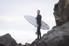 Paul Harrison makes the most of an east swell at Whareakeake, Dunedin, New Zealand.