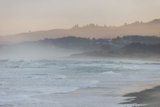 Dusk winter light at Brighton, Dunedin, New Zealand.