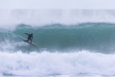 Jake Scott loving the raw winter lines at Blackhead, Dunedin, New Zealand.