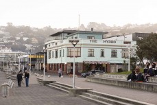 The Hydro building on a calm winter's evening at St Clair, Dunedin, New Zealand.