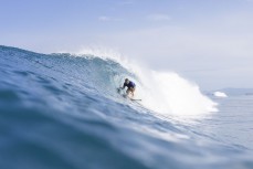 Chris "Scuzz" Scurrah in a clean little runner in the Mentawai Islands, Sumatra, Indonesia.