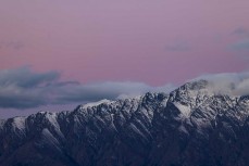 Dusk light on The Remarkable Range, Queenstown, New Zealand. Photo: Derek Morrison