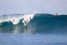 Brett Wood in his element in the Mentawai Islands, Sumatra, Indonesia.