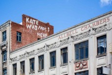 Street art in central Dunedin, New Zealand. 