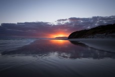 Sunset at Smaills Beach, Dunedin, New Zealand. 