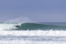 Keo Morrison during a punchy spring swell at Blackhead, Dunedin, New Zealand.